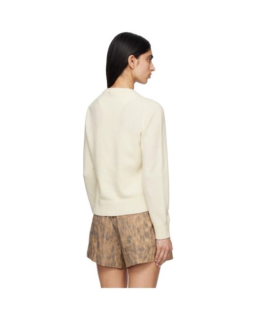 Ganni Pink Off- Graphic Wool Sweater