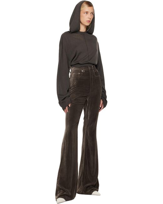 Rick Owens Black Concordians Bolan Bootcut Trousers