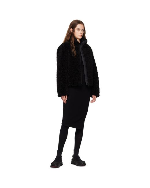 Moncler Black Bridoire Faux-Shearling Down Jacket