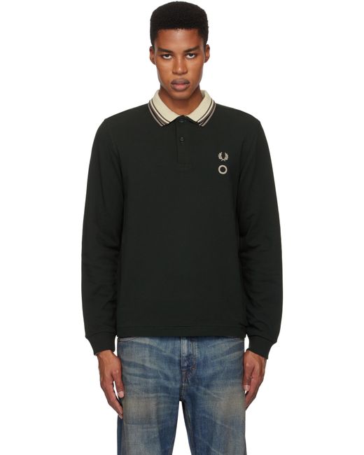 Craig Green Black Fred Perry Edition Long Sleeve Reversible Polo for men