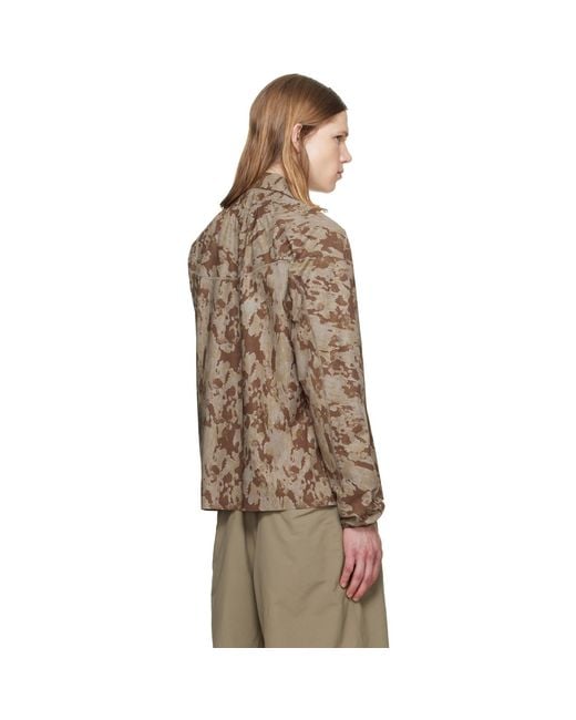 Satisfy Brown Khaki Peaceshell River Shirt for men