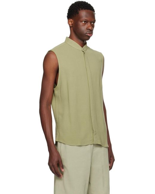 AMI Green Sleeveless Shirt for men