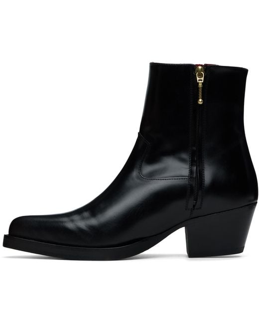 Ernest W. Baker Black Western Boots for men