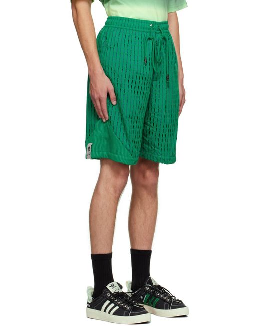 Song For The Mute Green Adidas Originals Edition Paneled Shorts for men