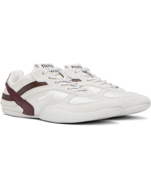 Miu Miu Black Gymnasium Technical Fabric & Suede Sneakers for men