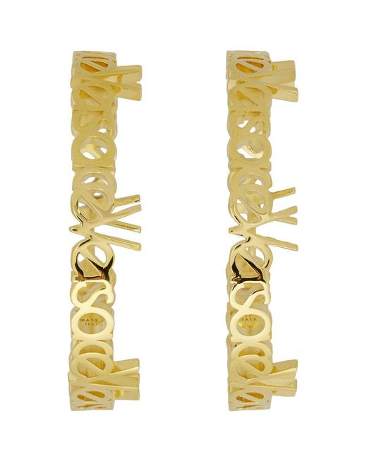 Versace Gold Large Vintage Logo Hoop Earrings in Metallic Lyst