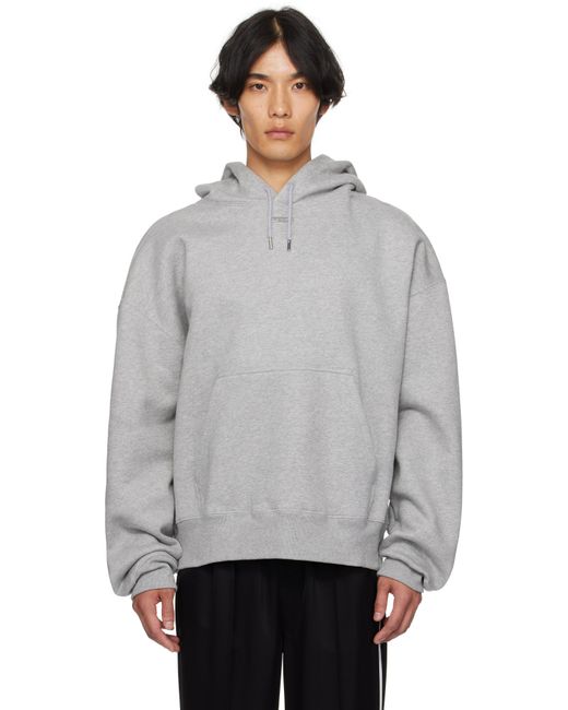 Mugler Gray Logo Hoodie for men