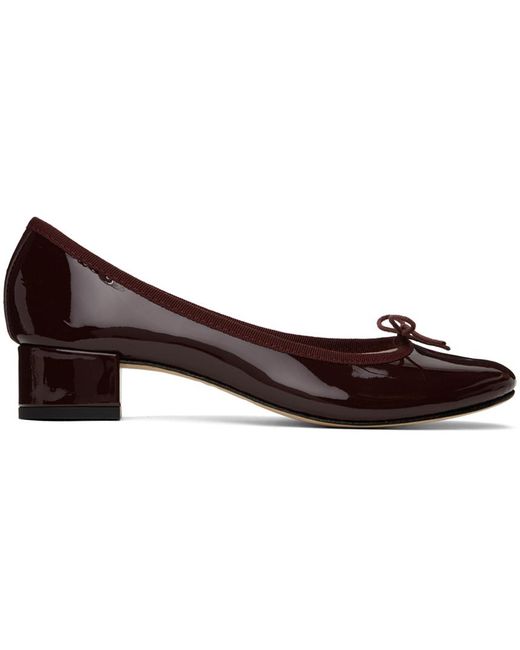 Repetto Black Burgundy Camille Heels