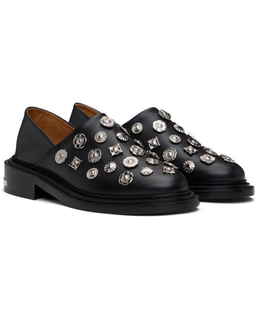 Toga Virilis Black Leather Loafers for men