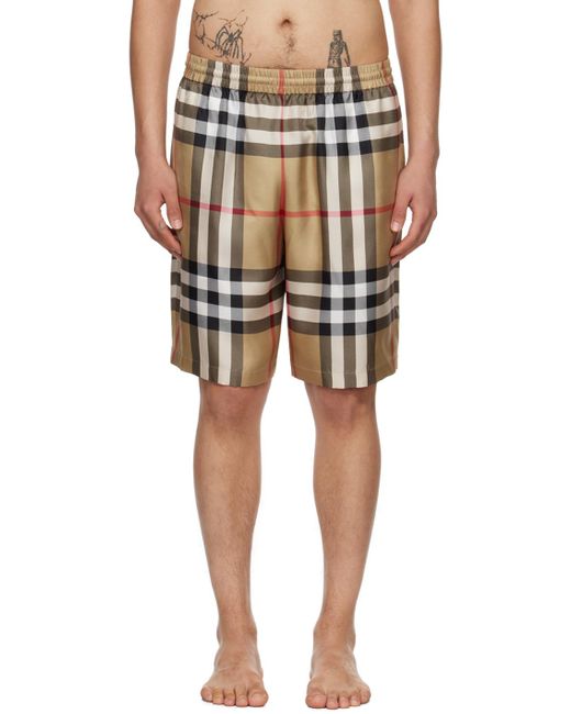 Burberry Multicolor Check Shorts for men