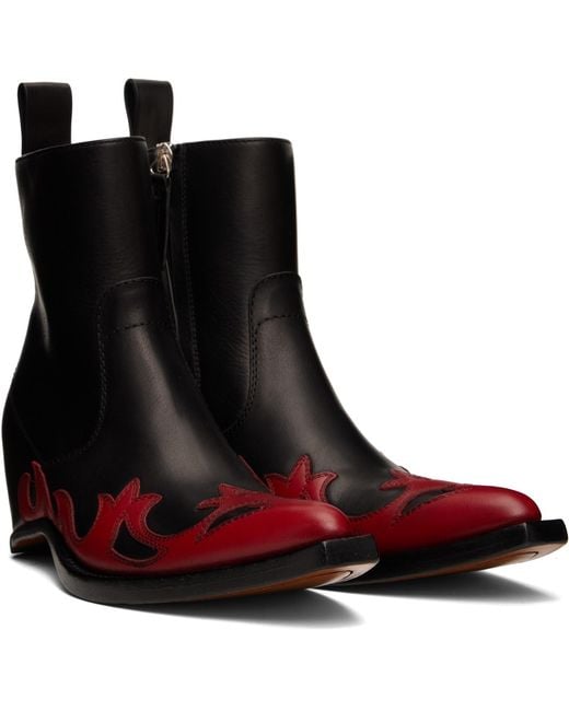 Maison Margiela Brown Heel-Less Western Flame Boots