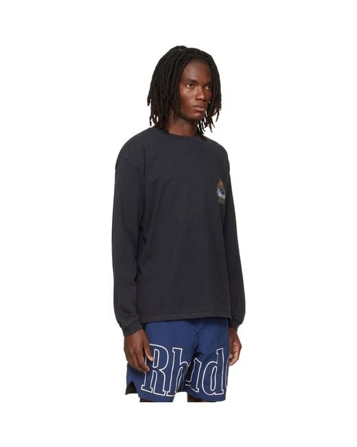 Rhude Blue Safari Crest' T-Shirt for men