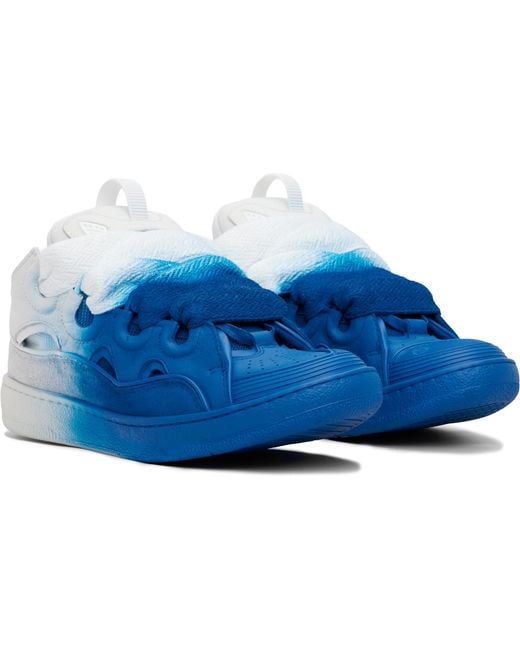 Lanvin Blue Off- Spray Curb Sneakers for men