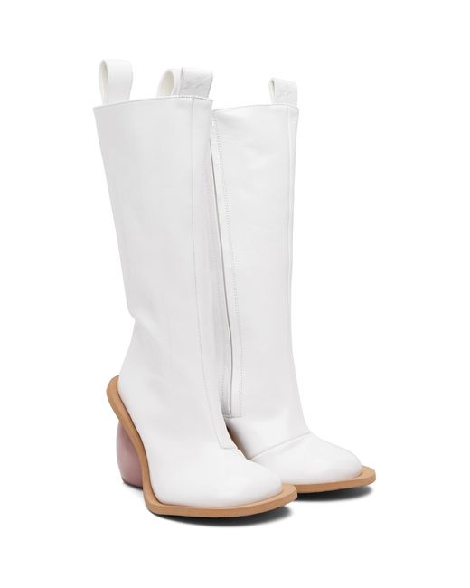 Yume Yume White Love Tall Boots