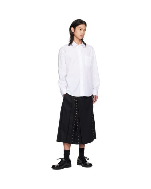 Simone Rocha White Split Ring Classic Shirt for men