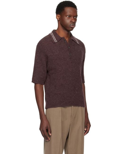 Polo traditional bourgogne Our Legacy pour homme en coloris Red