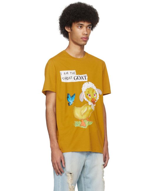 T-shirt 'goat' jaune Egonlab pour homme en coloris Orange