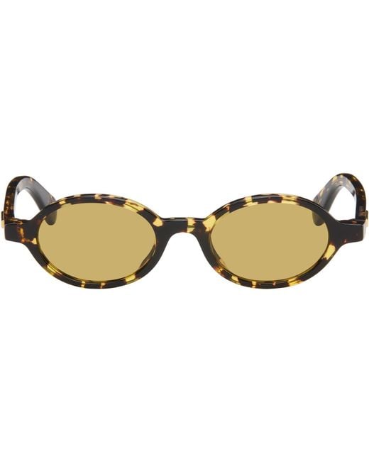 Bottega Veneta Brown Classic Oval Sunglasses