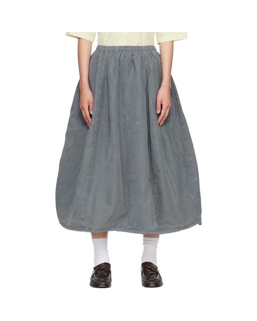 YMC Gray Parachute Midi Skirt