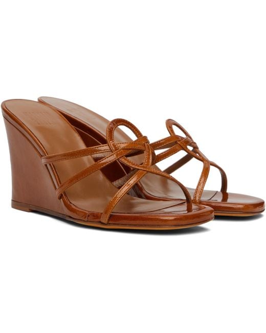 Maryam Nassir Zadeh Brown Opera Wedge Heeled Sandals