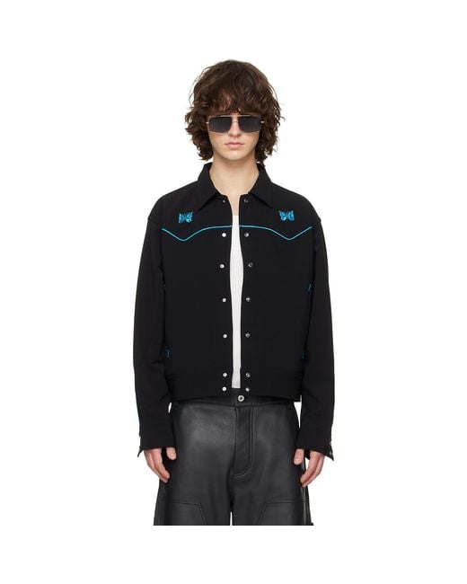 Needles Black Piping Cowboy Jacket for men