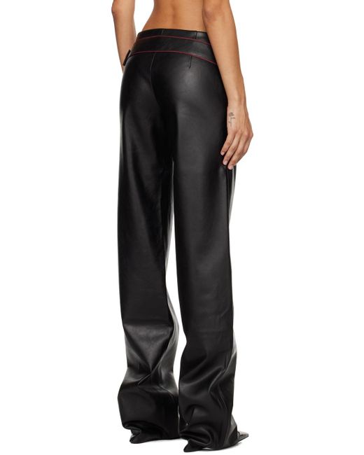 AYA MUSE Black Etica Faux-leather Trousers