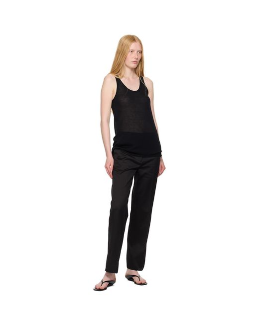 Totême Black Knit Tank Top