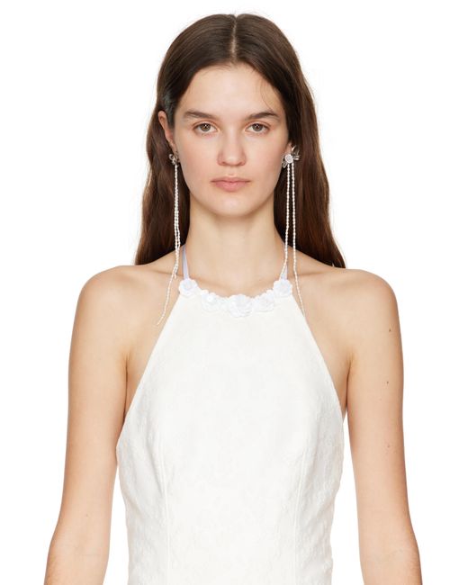 ShuShu/Tong Black Yvmin Edition Curly Bow Long Tassel Earrings