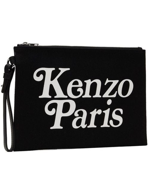 KENZO Black Paris Large Pouch for men