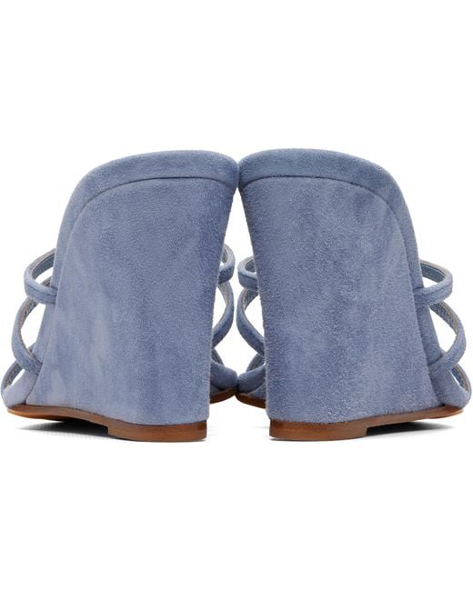 Maryam Nassir Zadeh Blue Opera Wedge Heeled Sandals