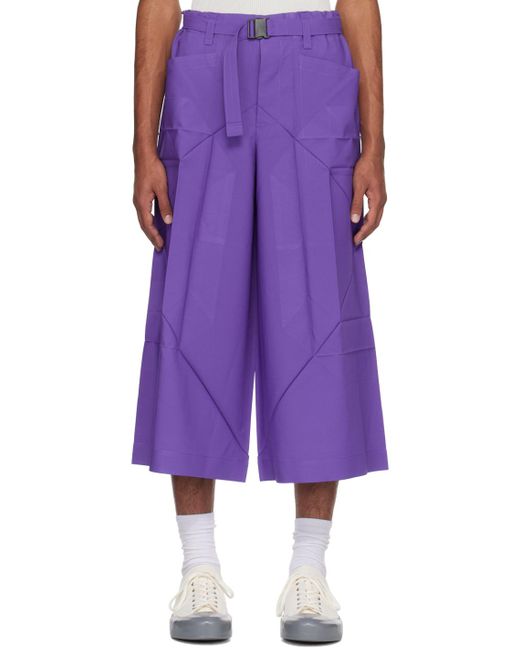 132 5. Issey Miyake Purple Edge Trousers for men