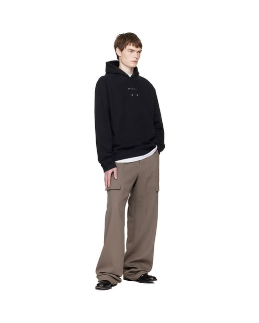 HELIOT EMIL Black Astrape Hoodie for men