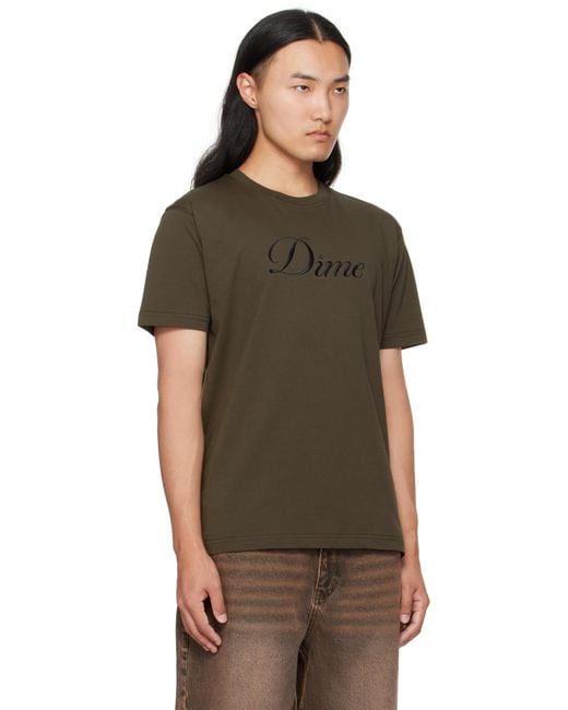 Dime Black Cursive T-Shirt for men