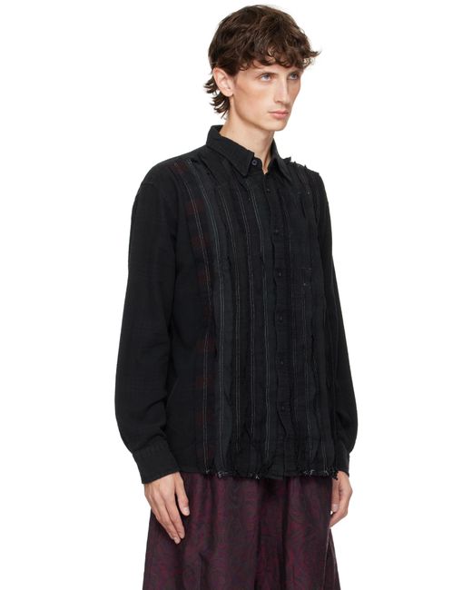 Needles Black Rebuild Ribbon Shirt for men