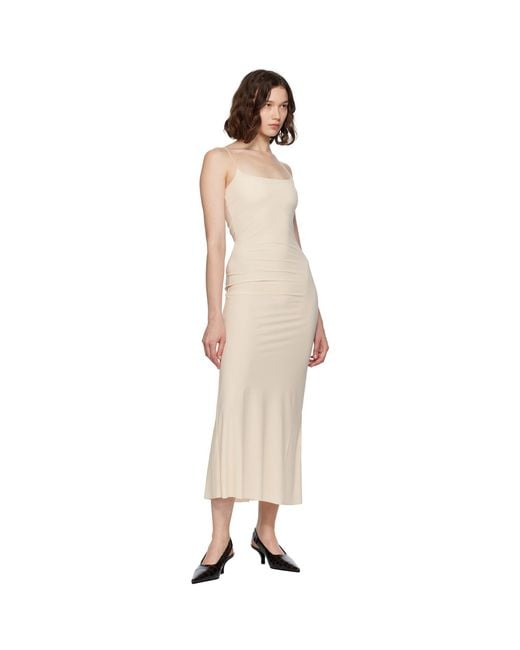 MM6 by Maison Margiela Black Slip Maxi Dress