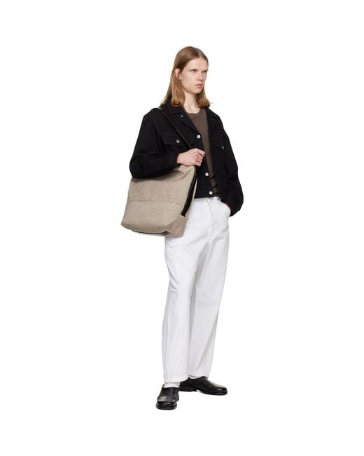 Lemaire Gray Belted Tote for men