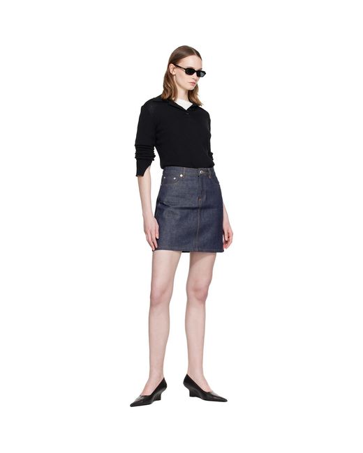 A.P.C. Blue Standard Denim Miniskirt