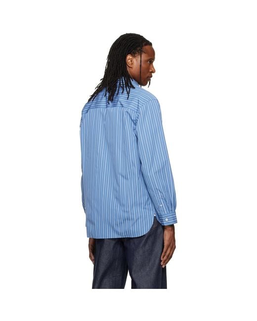 A.P.C. Blue Malo Logo Shirt for men