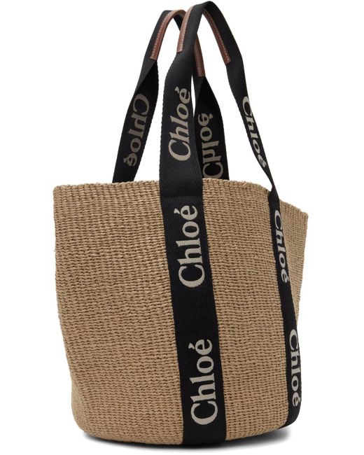 Chloé Black Large Woody Basket Bag