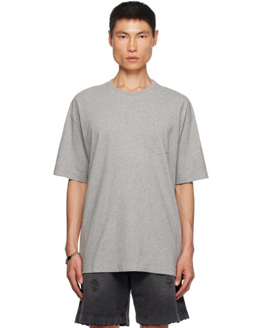 Givenchy Gray Front Pocket T-shirt for men