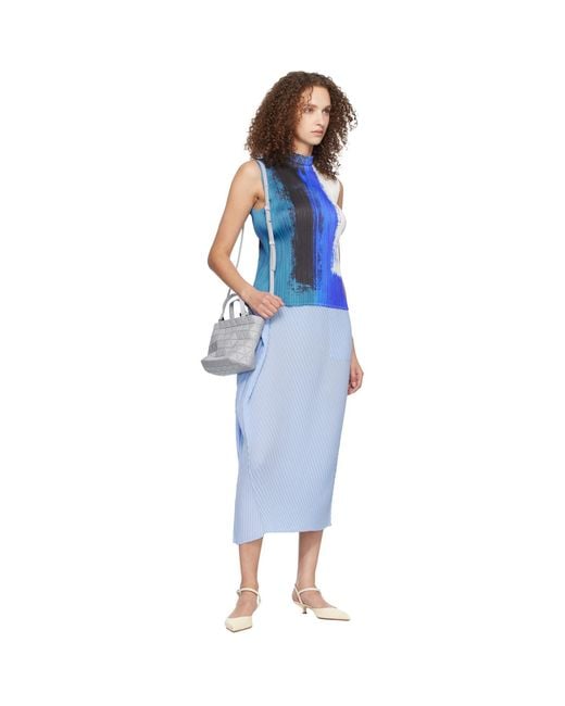 Issey Miyake Gray Crystal Matte Bag