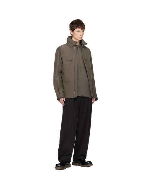 Veilance Brown Taupe Field Jacket for men