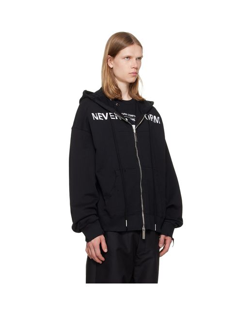 MATIERES FECALES Black 'Never Conform' Hoodie for men