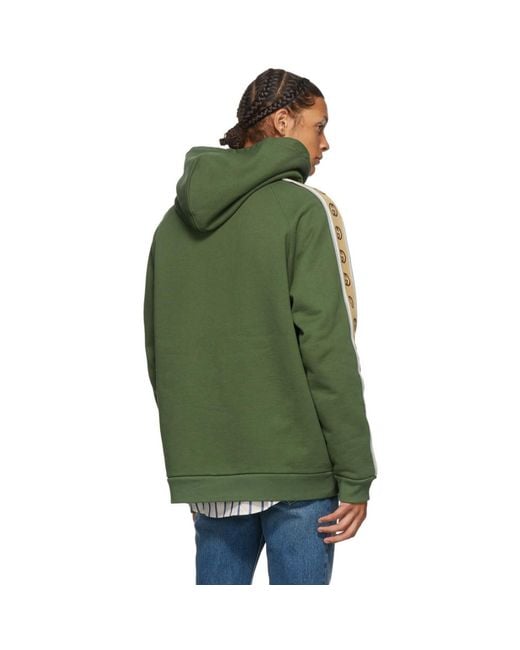Gucci Cotton Jersey Hooded Sweatshirt in Green for Men Lyst Australia