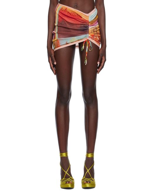Jean Paul Gaultier Multicolor 'the Scarf' Miniskirt
