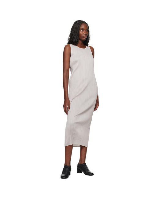 Pleats Please Issey Miyake Black New Colorful Basics 4 Maxi Dress