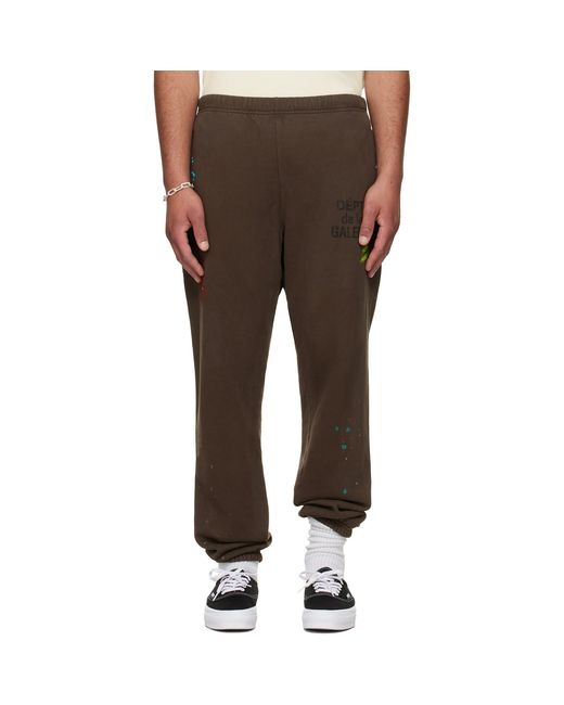 GALLERY DEPT. Brown Gd French Logo Sweatpants for men