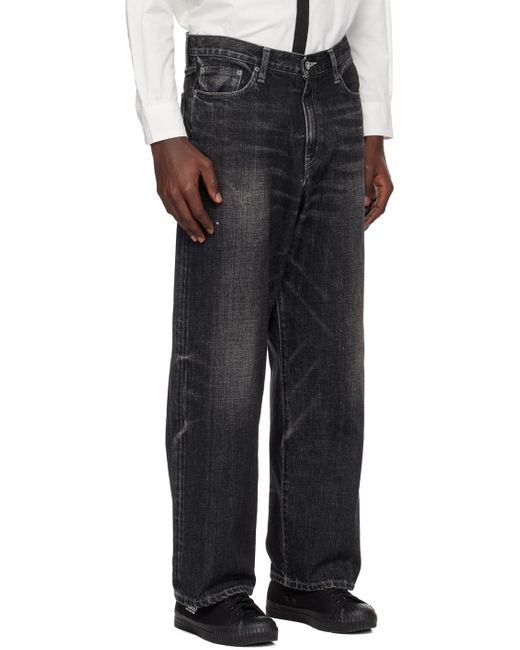 Neighborhood Black Tapered Jeans for men