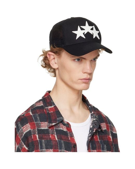 Amiri Blue 3 Star Trucker Cap for men