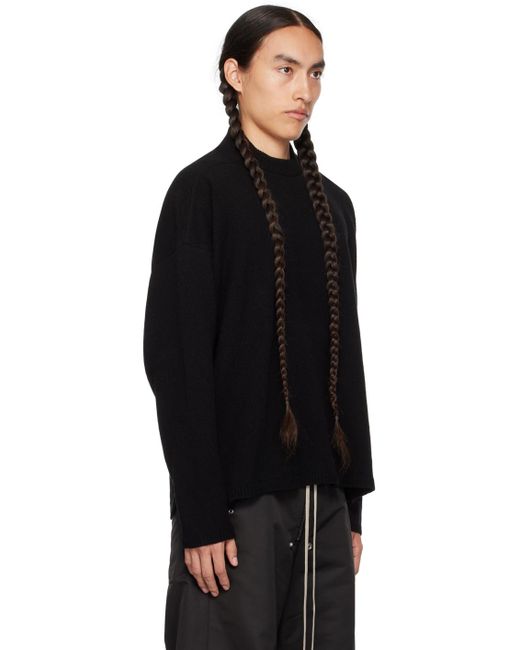 Rick Owens Black Tommy Lupetto Sweater for men
